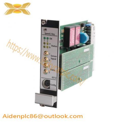 Emerson A6312 Dual Channel Speed/ Key Monitor, Precision Monitoring for Industrial Control