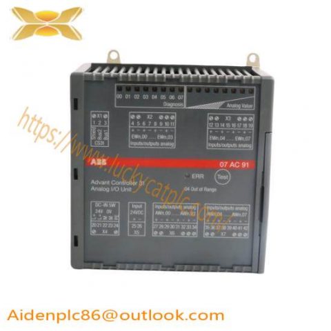 ABB 07AC91 GJR5252300R0101 | Advanced Analog I/O Unit for Industrial Automation