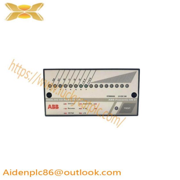 ABB ICSM06A6 FPR3350601R1062 - Remote Analog I/O Unit for Industrial Automation