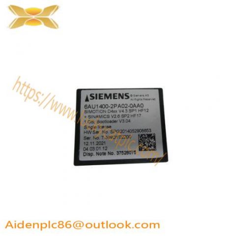 Siemens 6AU1400-2PA02-0AA0 Flash Card, Industrial Control Module