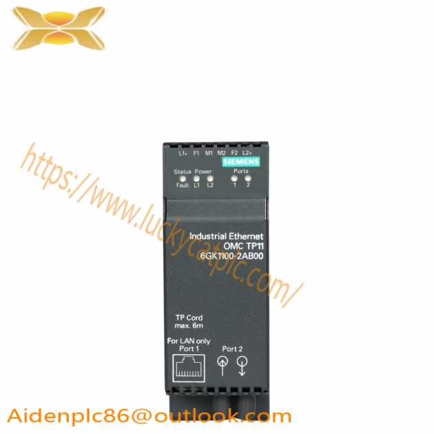 SIEMENS 6GK1 100-2AB00 Optical Media Converter, TP11 Ethernet Module
