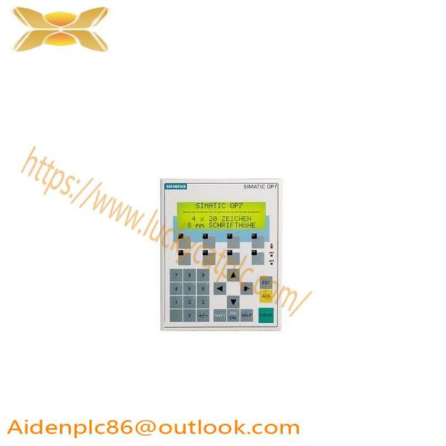 SIEMENS 6AV3607-1JC00-0AX1 OP7/PP LC Display Operator Panel, for Industrial Control Systems