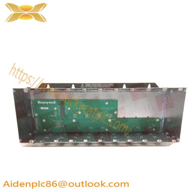 Honeywell 900R08R-0200 I/O Rack, 8 Slot, Red, Assembly