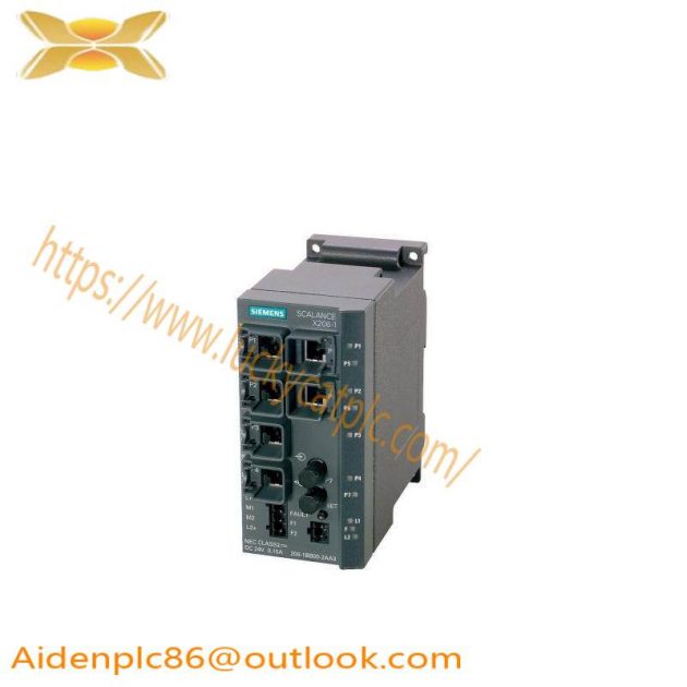 Siemens SCALANCE X206-1 Managed IE Switch, 6x 10/100 Mbps RJ45 Ports